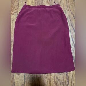 Moschino Cheap & Chic Burgundy Midi Skirt | Y2K Office Chic Minimalist vintage